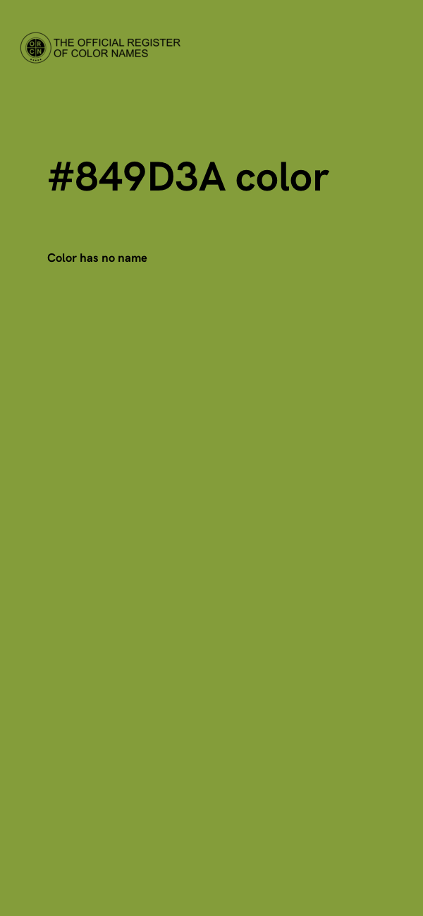 #849D3A color image