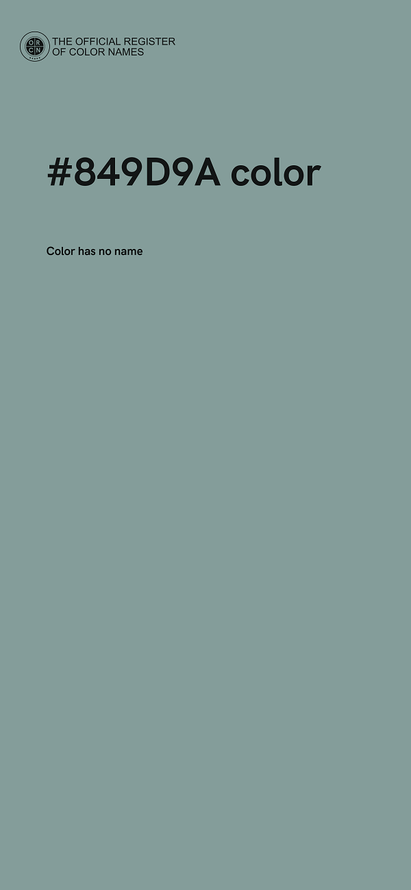 #849D9A color image