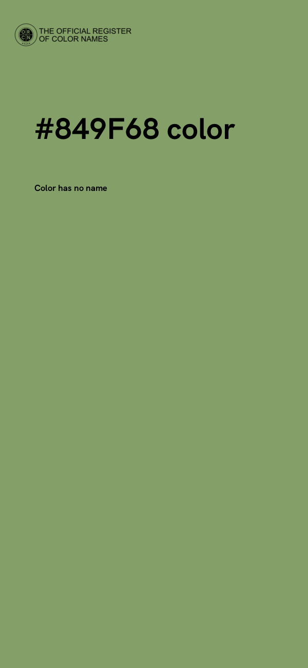 #849F68 color image