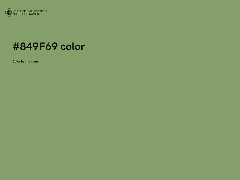 #849F69 color image