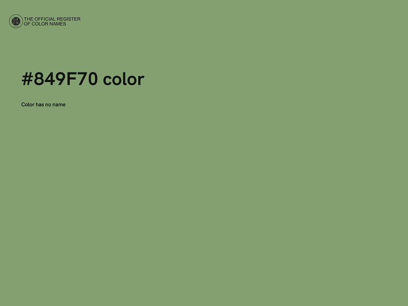 #849F70 color image