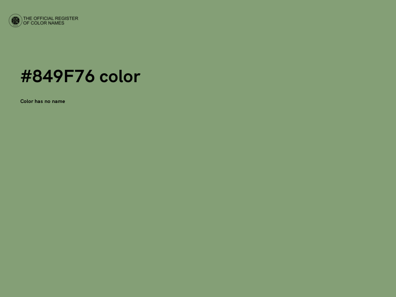 #849F76 color image