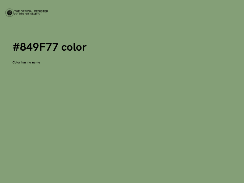 #849F77 color image