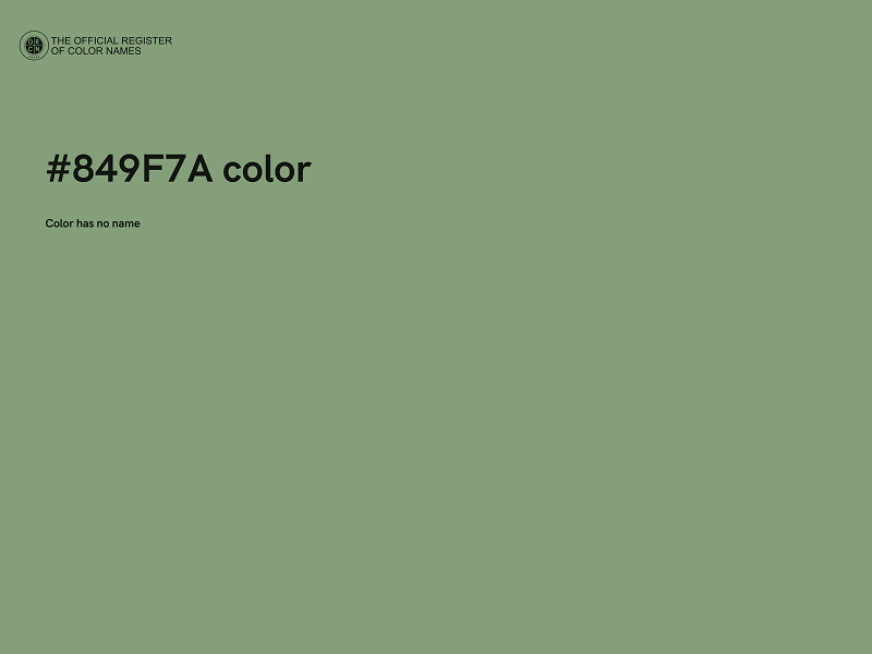 #849F7A color image