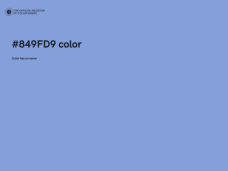 #849FD9 color image