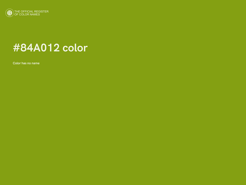 #84A012 color image