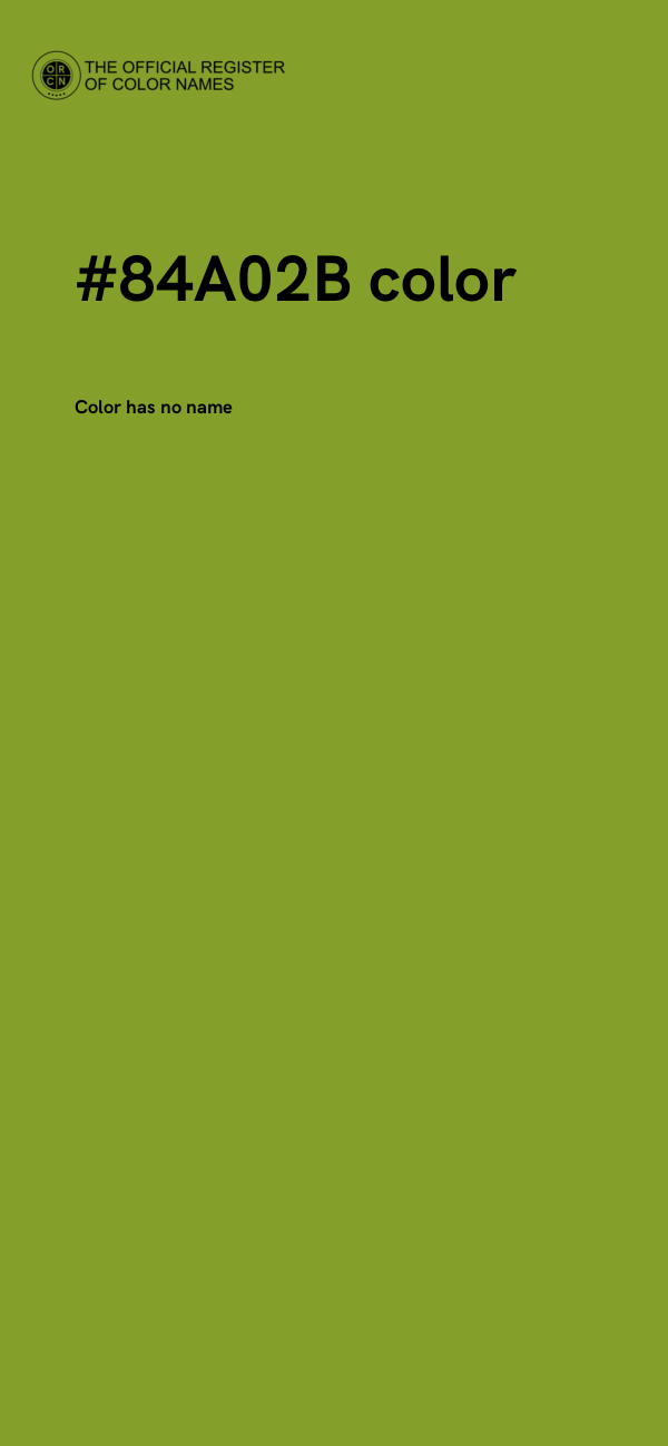#84A02B color image