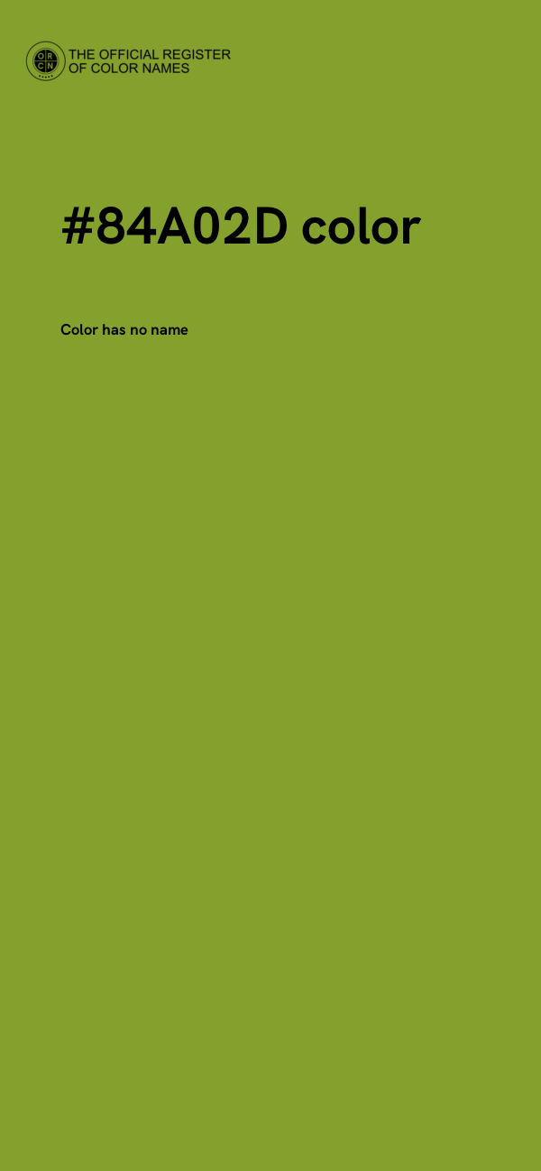 #84A02D color image