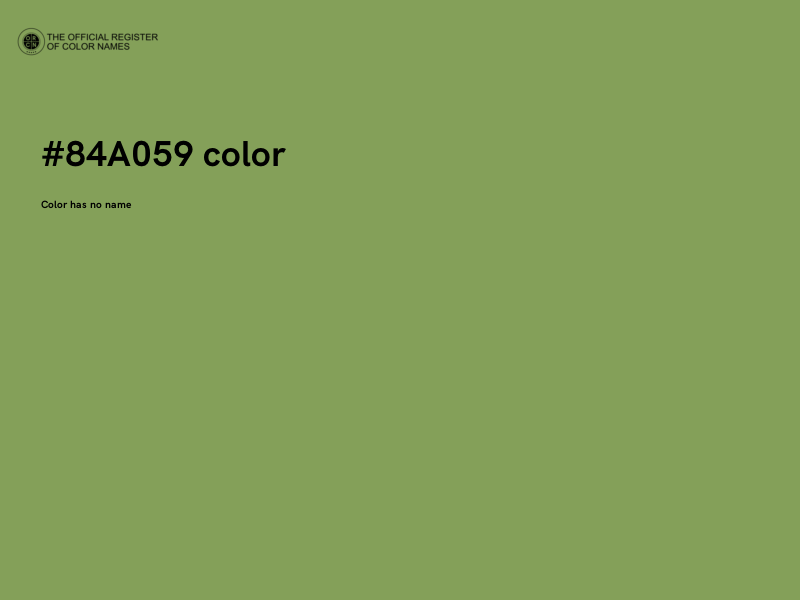 #84A059 color image