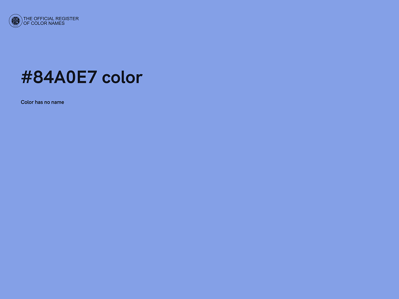 #84A0E7 color image
