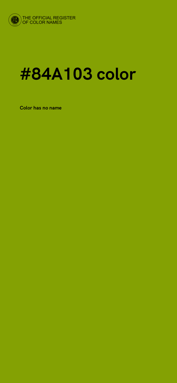 #84A103 color image