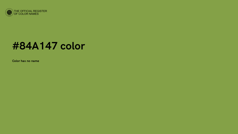 #84A147 color image