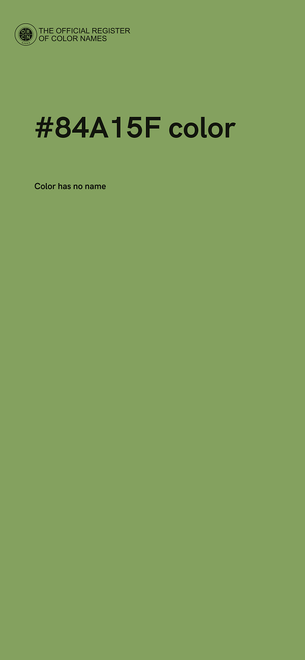 #84A15F color image