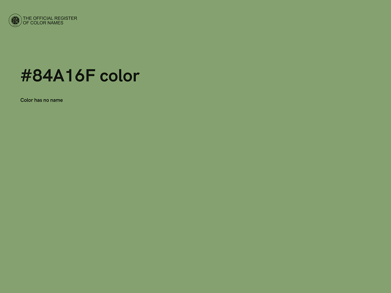 #84A16F color image