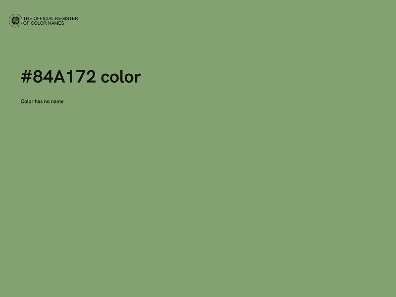 #84A172 color image