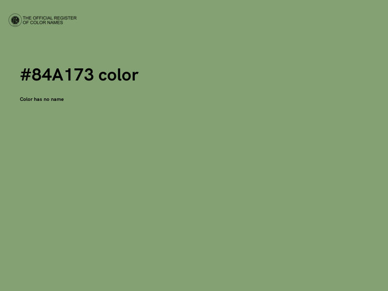 #84A173 color image