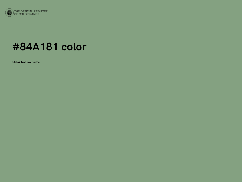 #84A181 color image