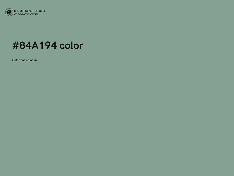 #84A194 color image