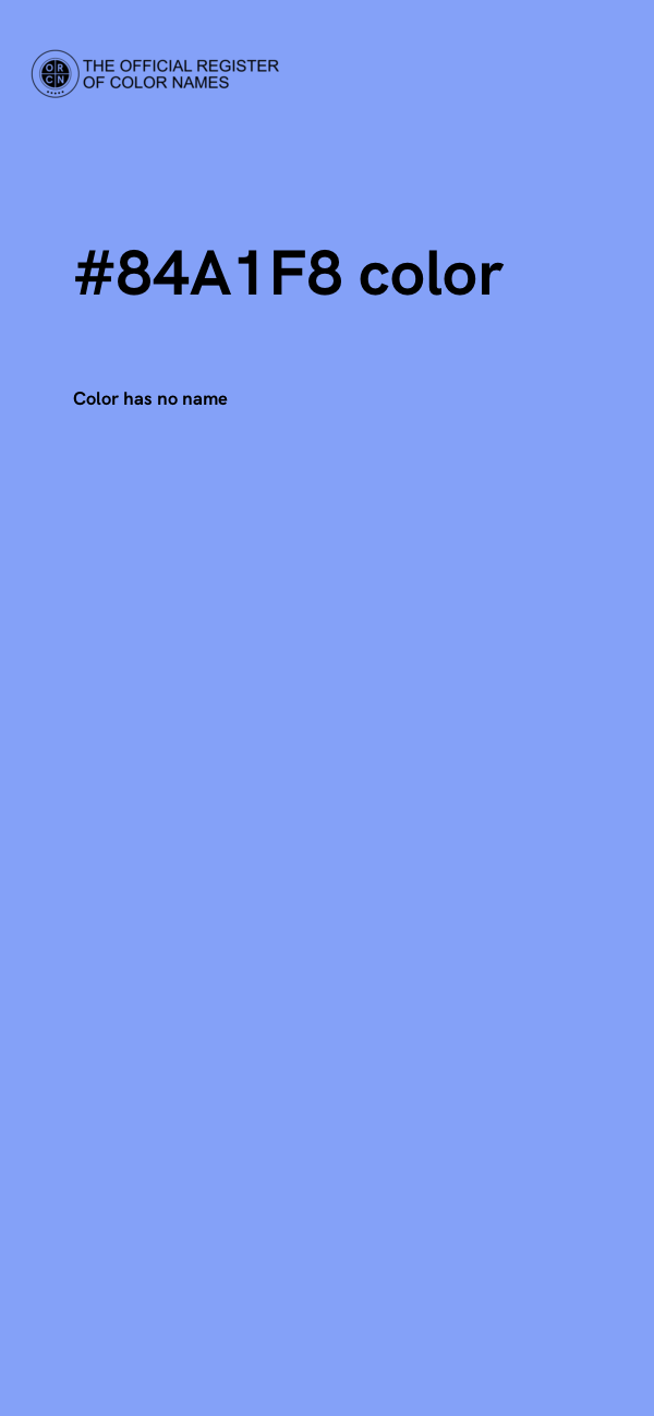 #84A1F8 color image