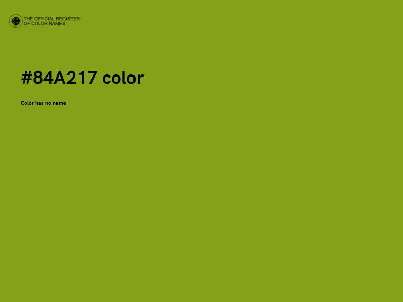 #84A217 color image