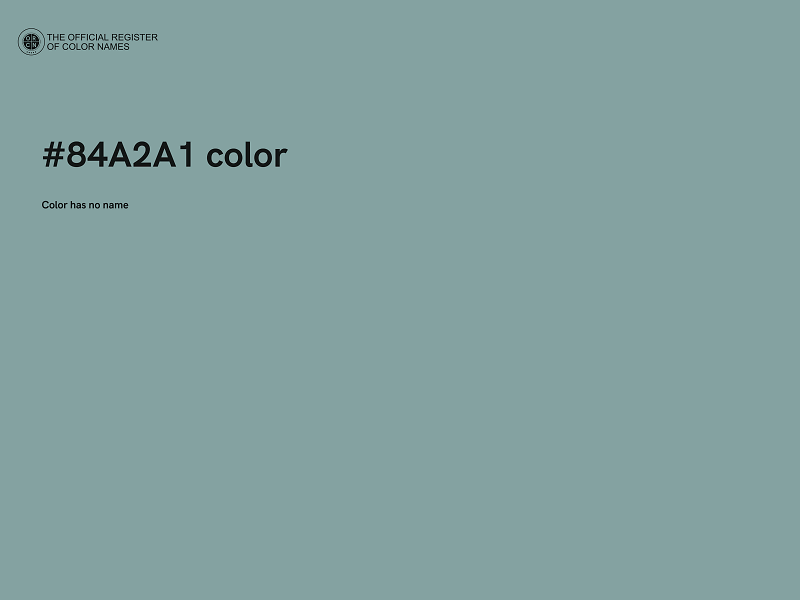 #84A2A1 color image