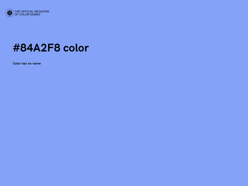 #84A2F8 color image