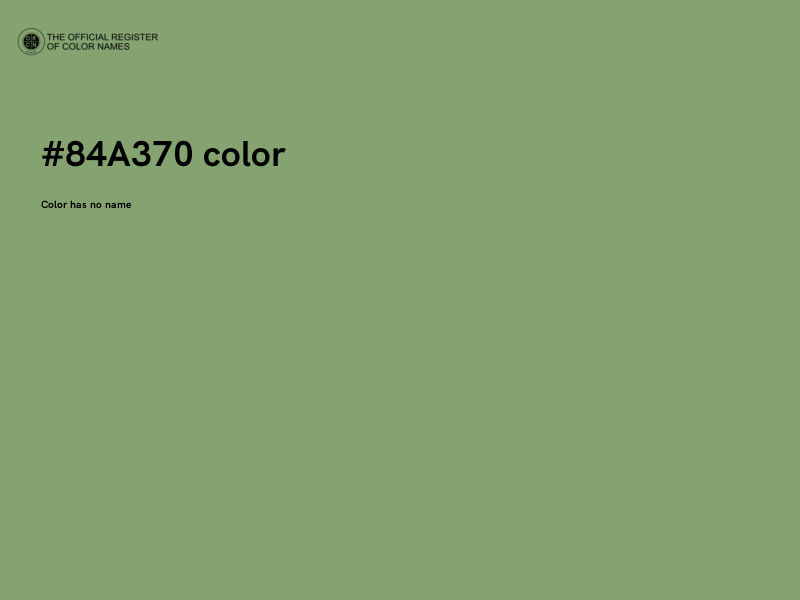 #84A370 color image