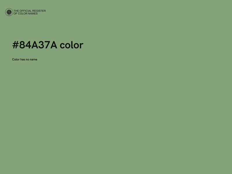 #84A37A color image