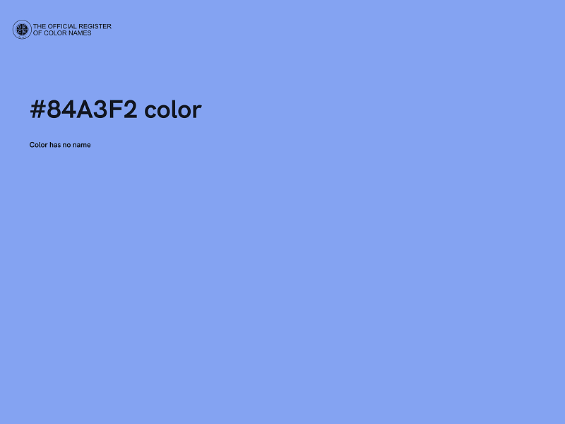 #84A3F2 color image