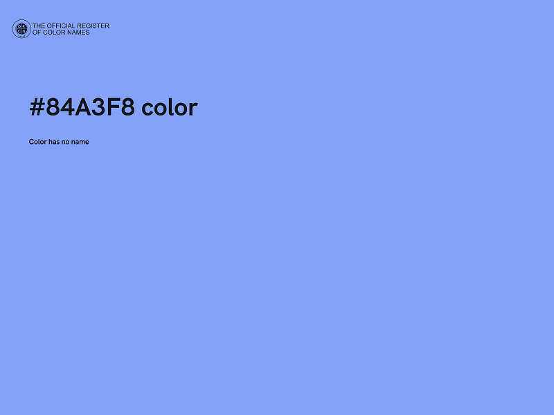 #84A3F8 color image