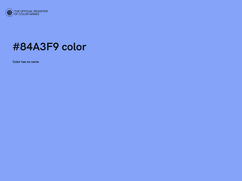 #84A3F9 color image