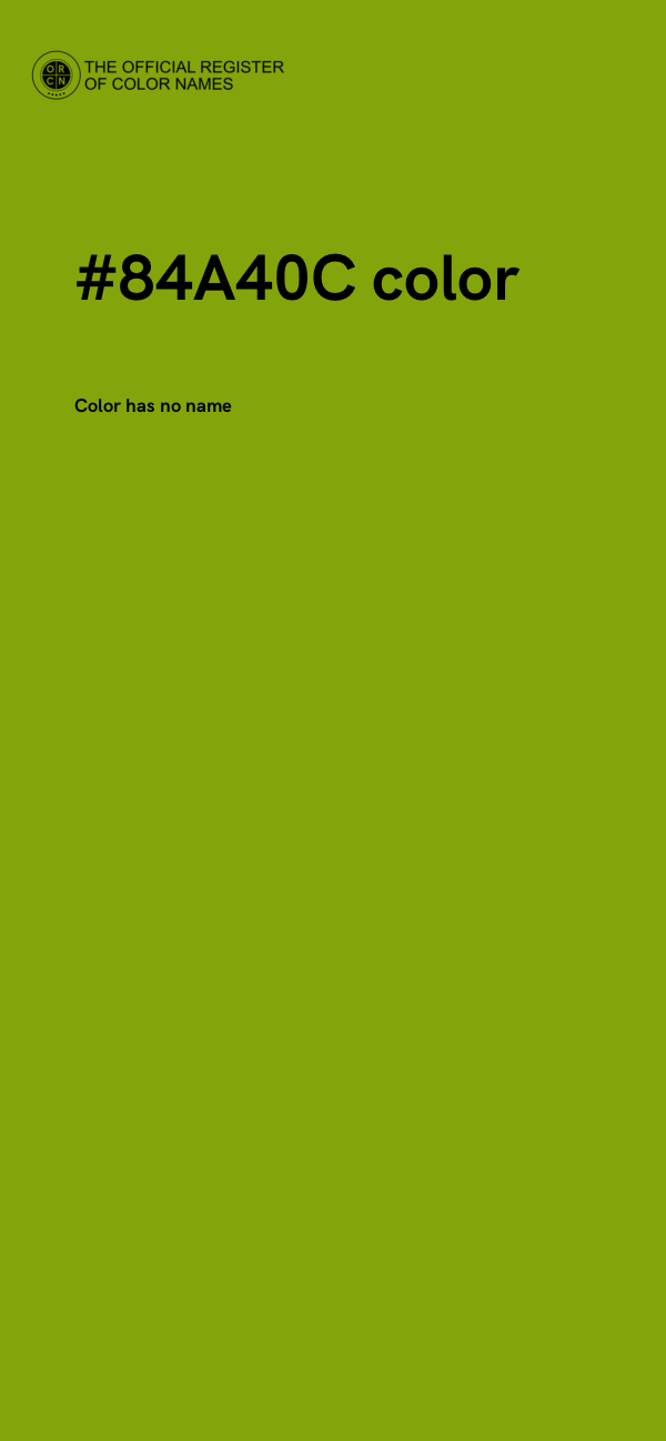 #84A40C color image