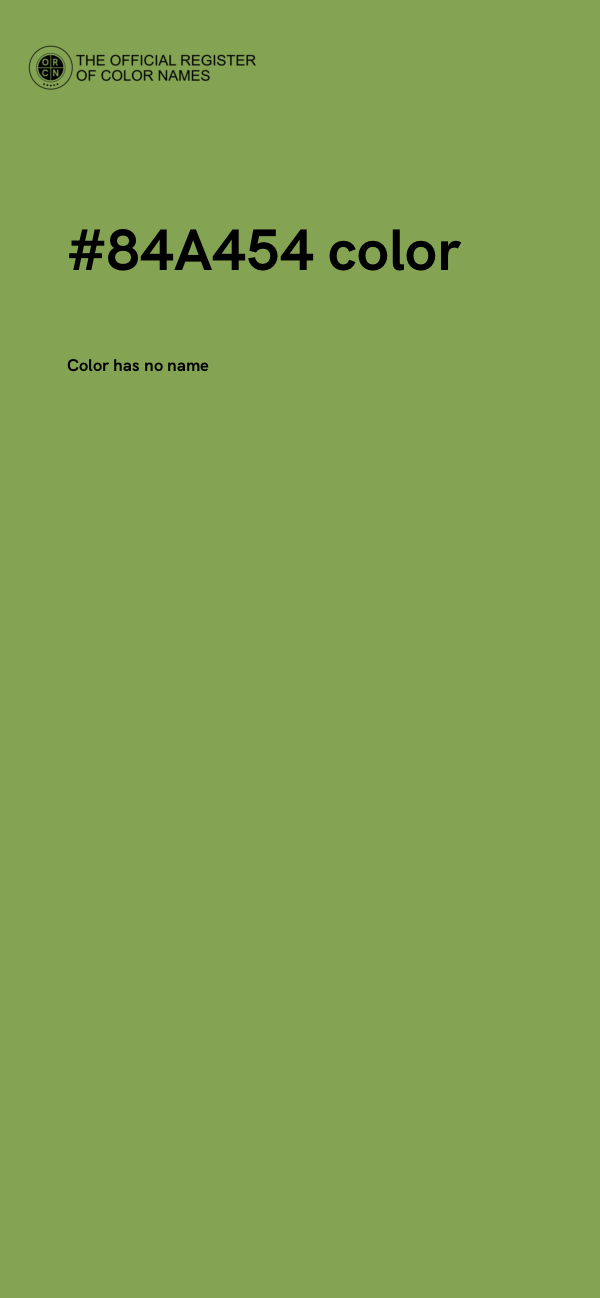 #84A454 color image