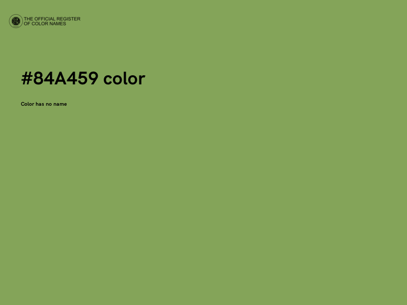 #84A459 color image