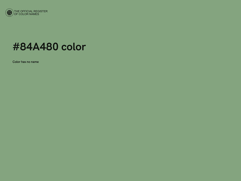 #84A480 color image