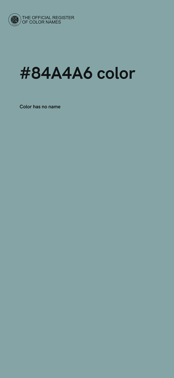 #84A4A6 color image