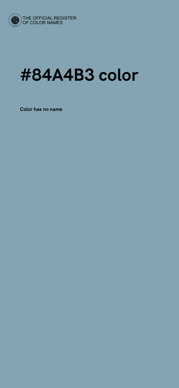 #84A4B3 color image