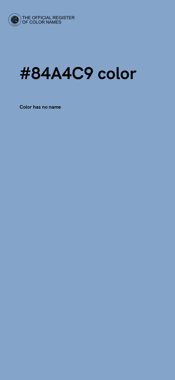 #84A4C9 color image