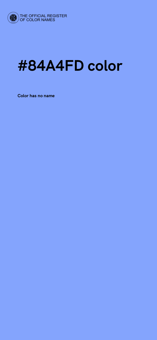 #84A4FD color image