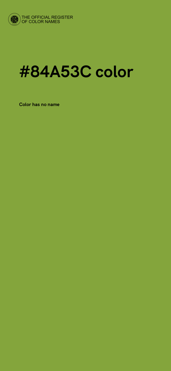 #84A53C color image