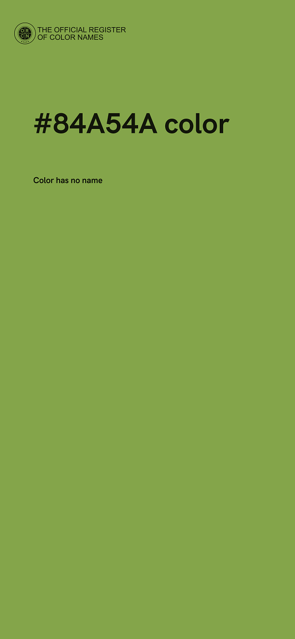 #84A54A color image