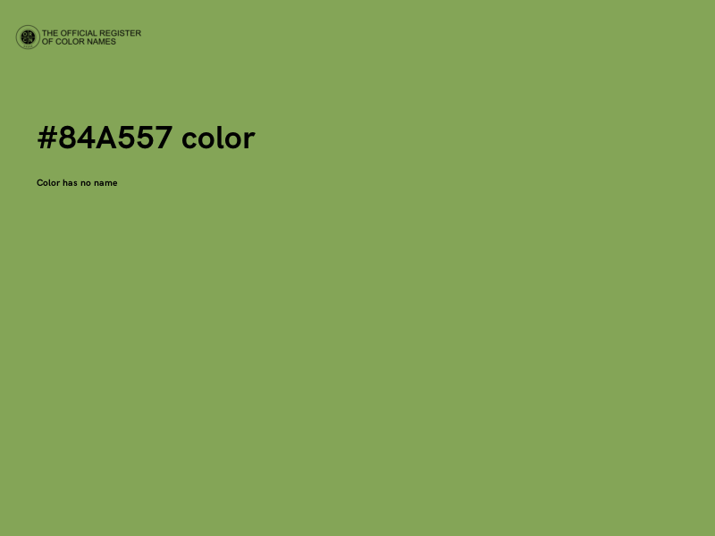 #84A557 color image