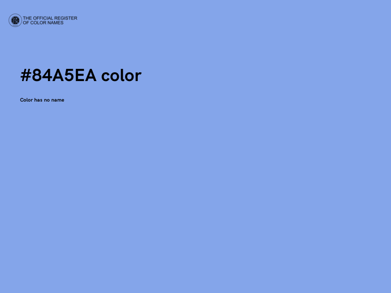 #84A5EA color image