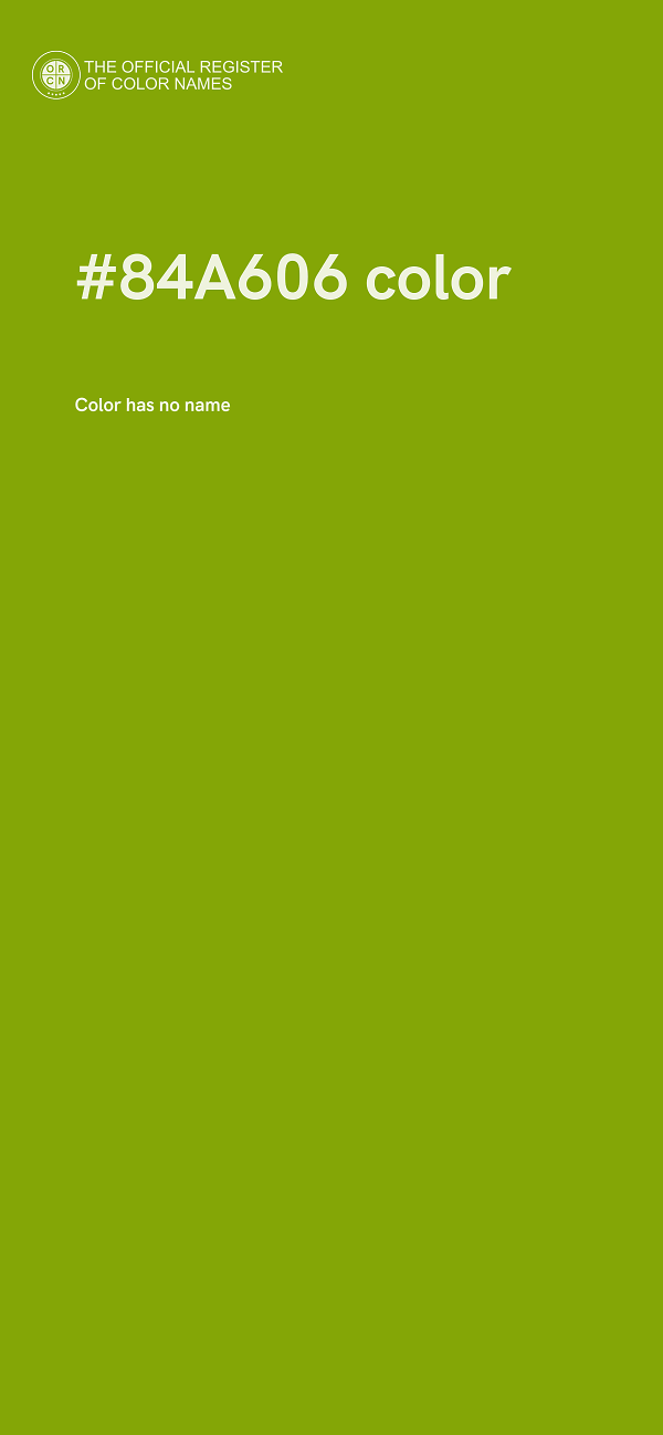 #84A606 color image