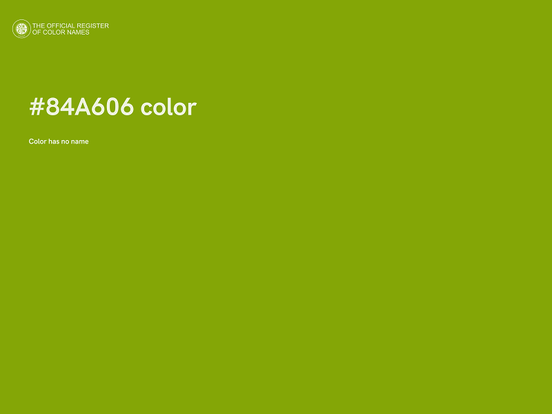 #84A606 color image