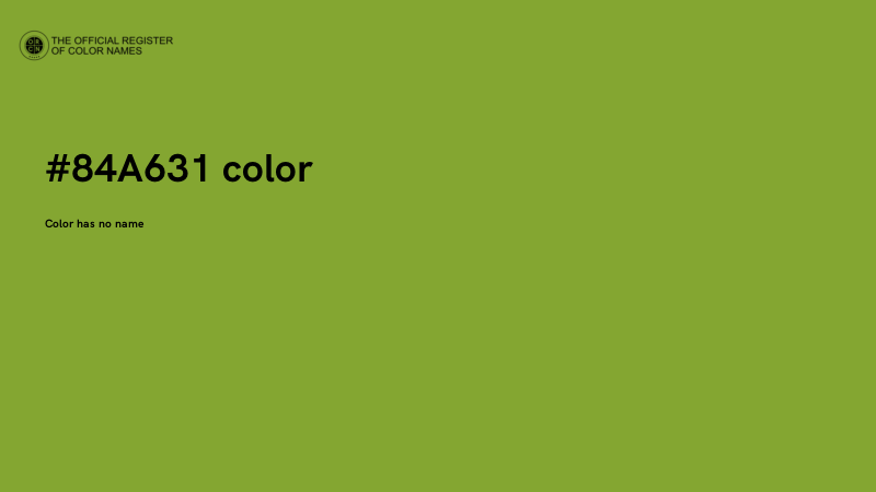 #84A631 color image