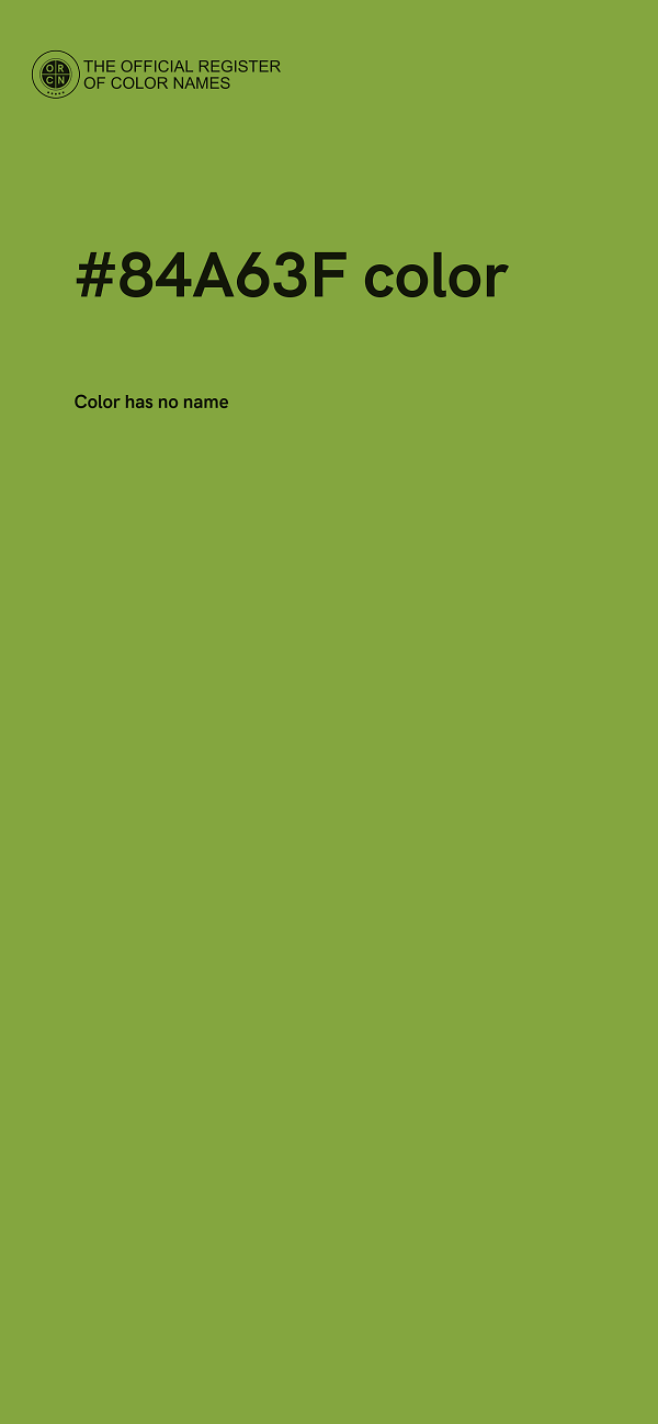 #84A63F color image