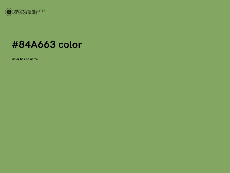 #84A663 color image