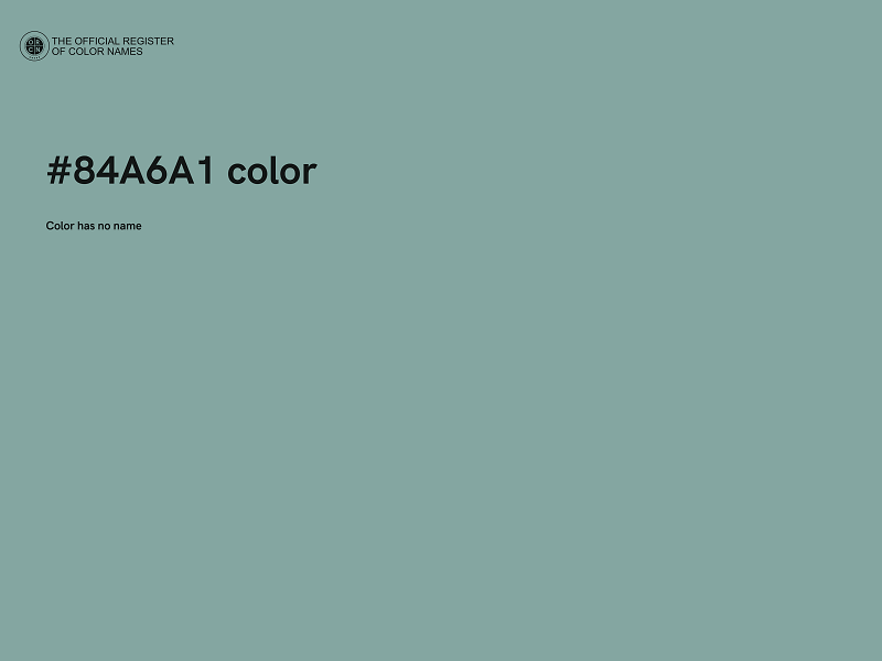 #84A6A1 color image