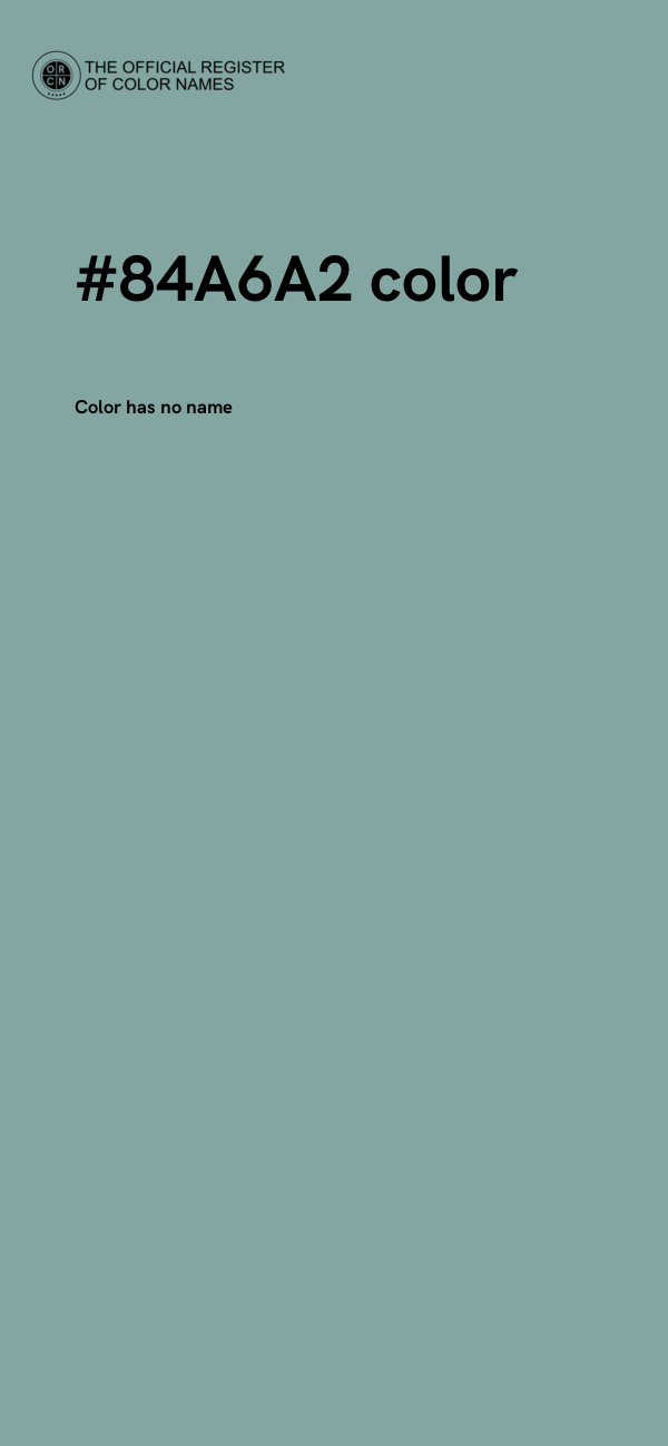 #84A6A2 color image
